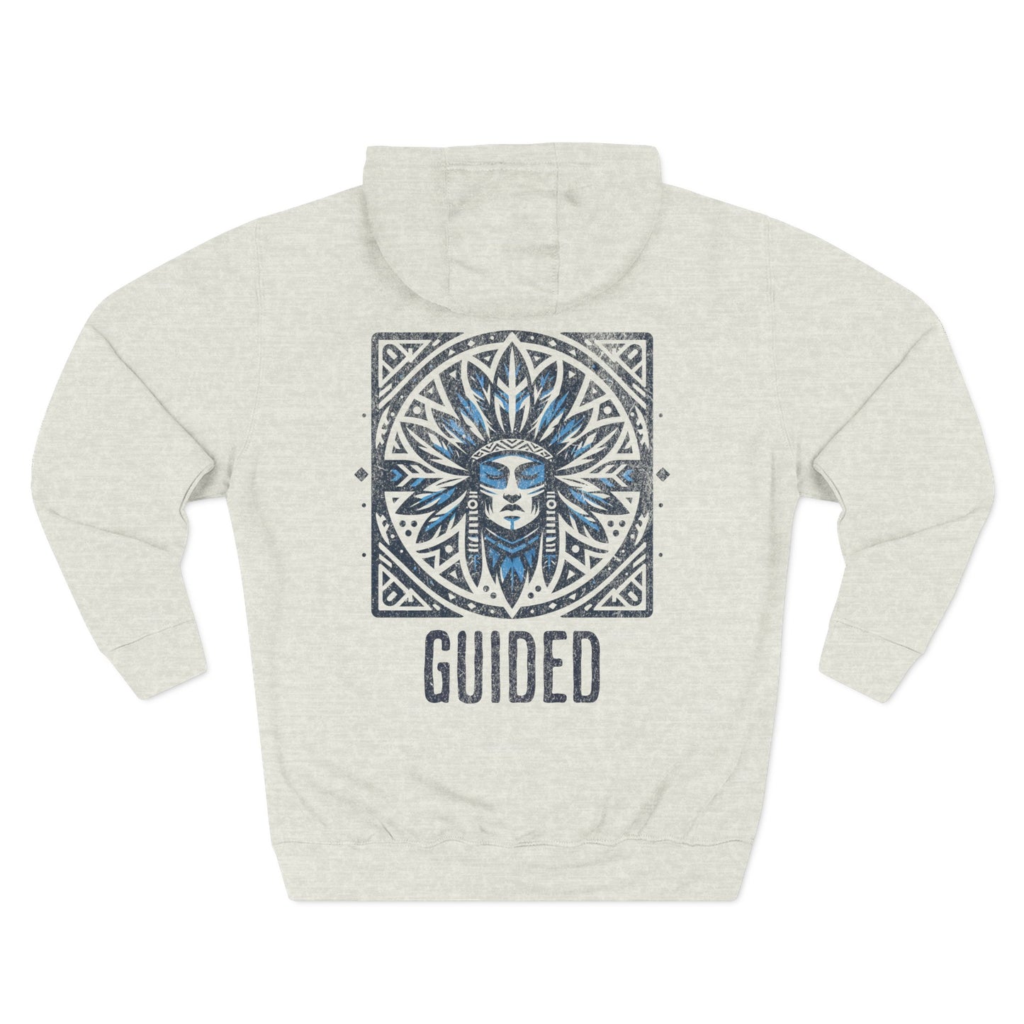 Men's Graphic Hoodie - Cozy Streetwear for Adventures Oatmeal Back