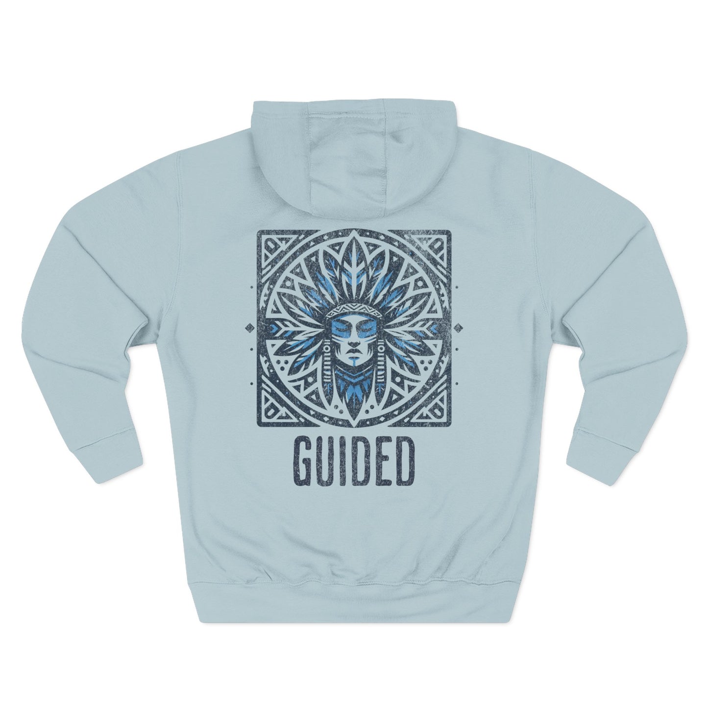 Men's Graphic Hoodie - Cozy Streetwear for Adventures Blue Mist Back