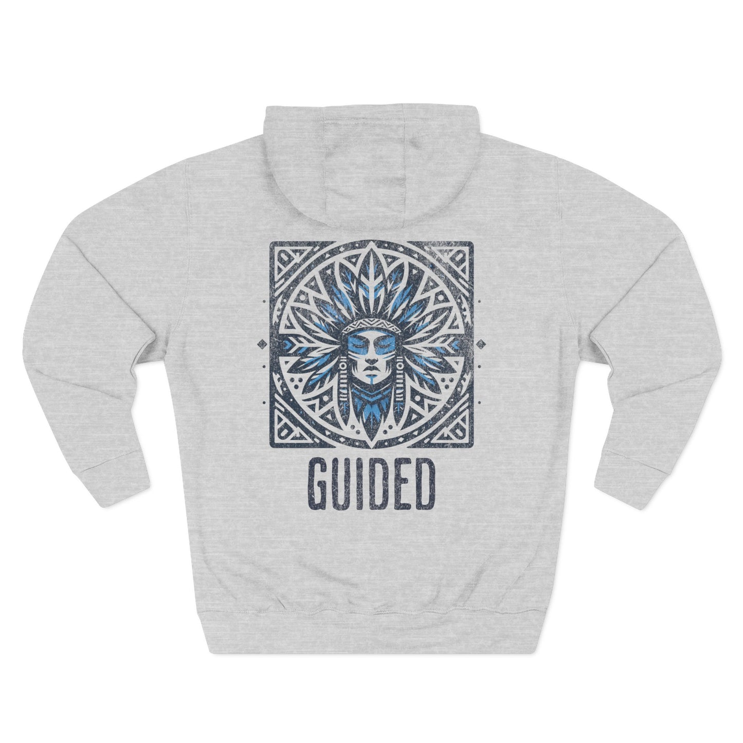 Men's Graphic Hoodie - Cozy Streetwear for Adventures Heather Gray Back