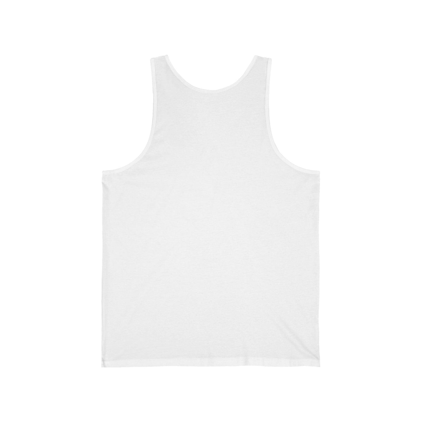 Minimalist Artistic Graphic Unisex Tank Top White Back