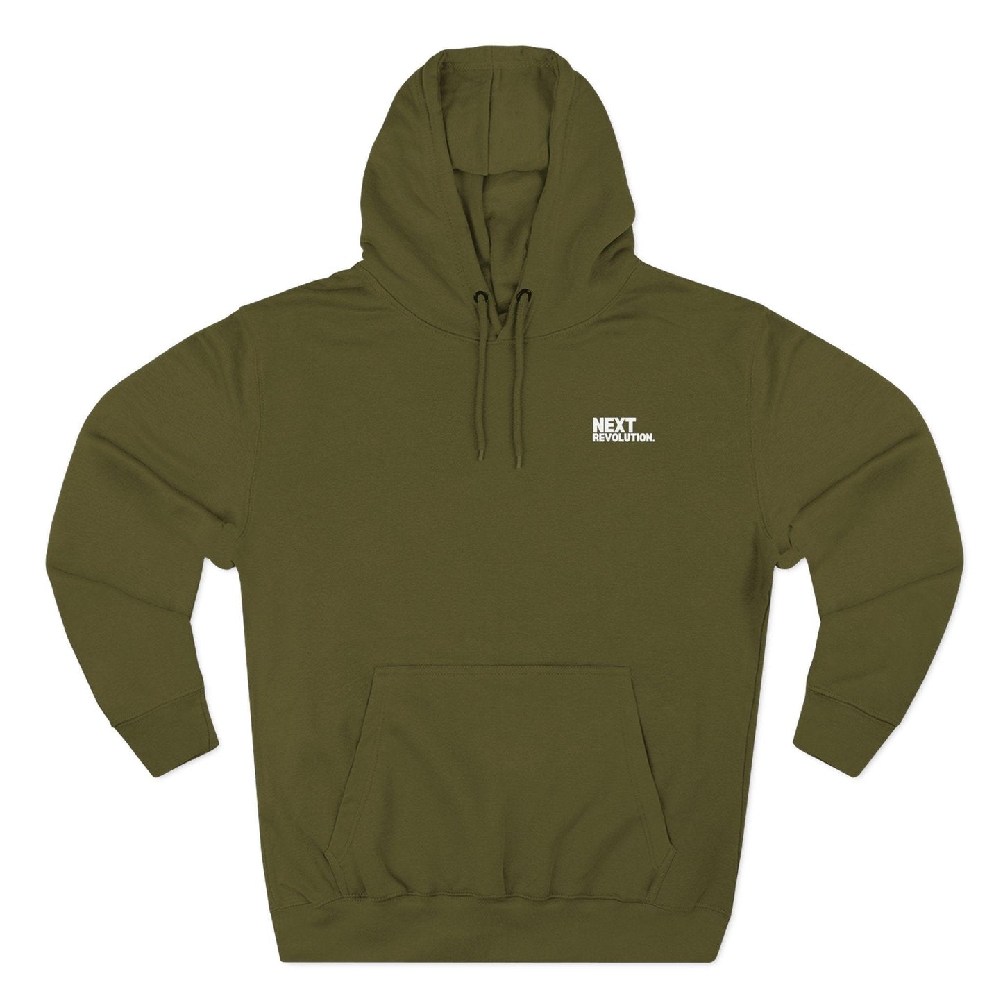 Live Now Love Always Men's Inspirational Hoodie Army Green Front