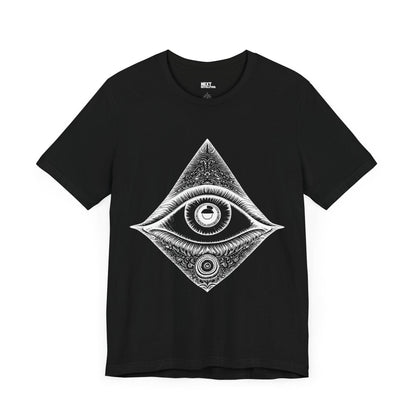 Mystical Eye Men's Graphic Cotton T-Shirt Black Front