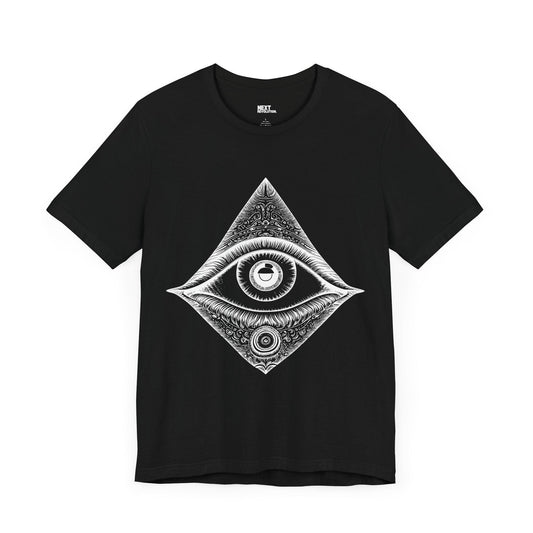 Mystical Eye Men's Graphic Cotton T-Shirt Black Front