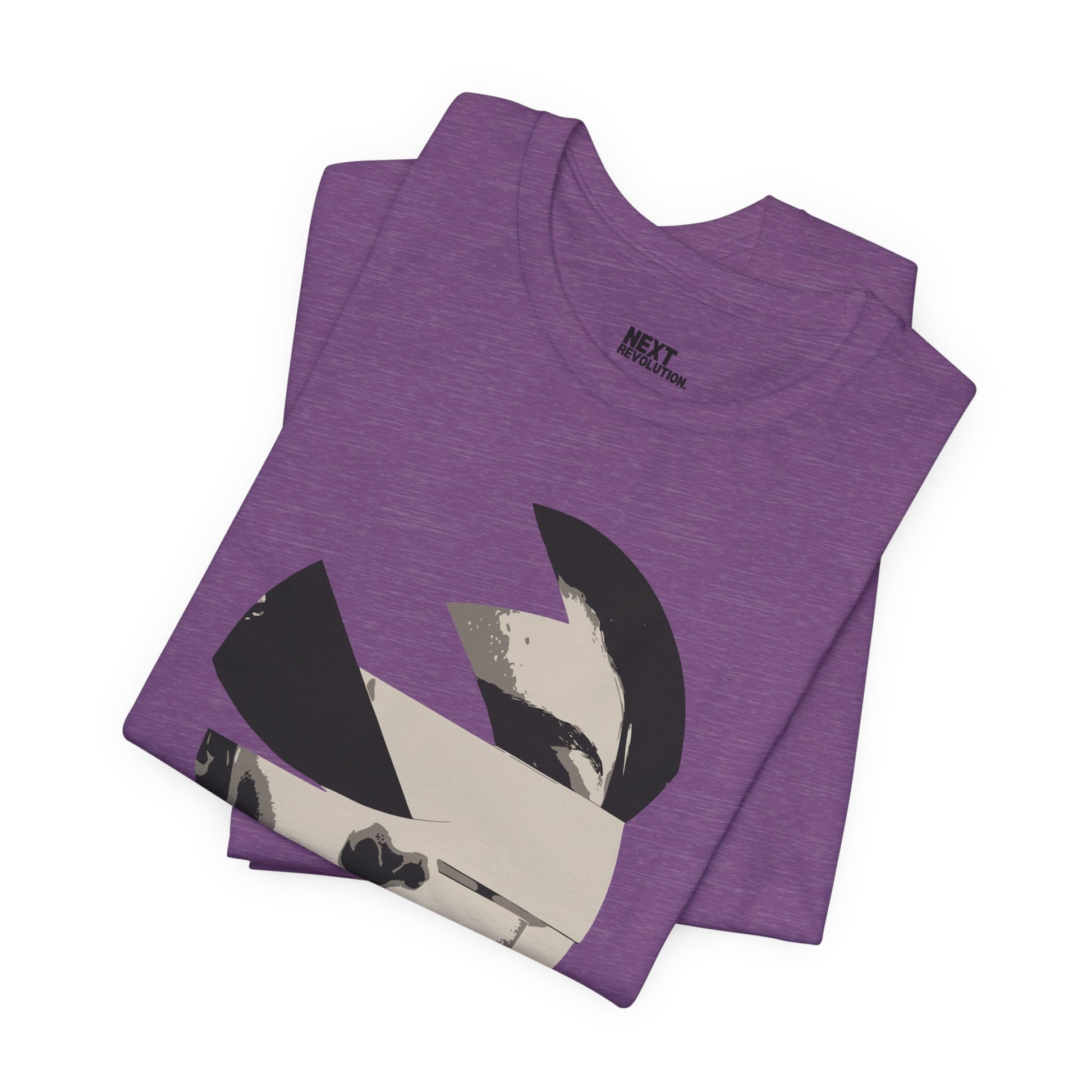 Divine Spirit Artistic Women's Graphic T-Shirt Purple Folded