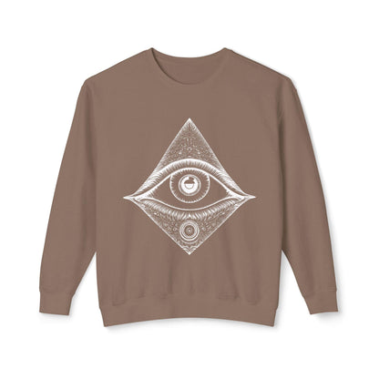 Mystical Eye Unisex Lightweight Sweatshirt Brown Front