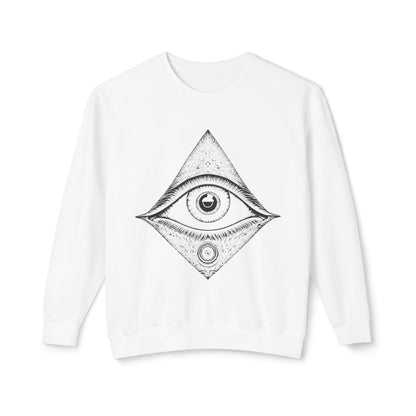 Mystical Eye Unisex Sweatshirt Neon White Front