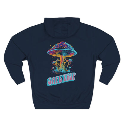 Psychedelic Safe Trip Men's Graphic Hoodie Navy Back