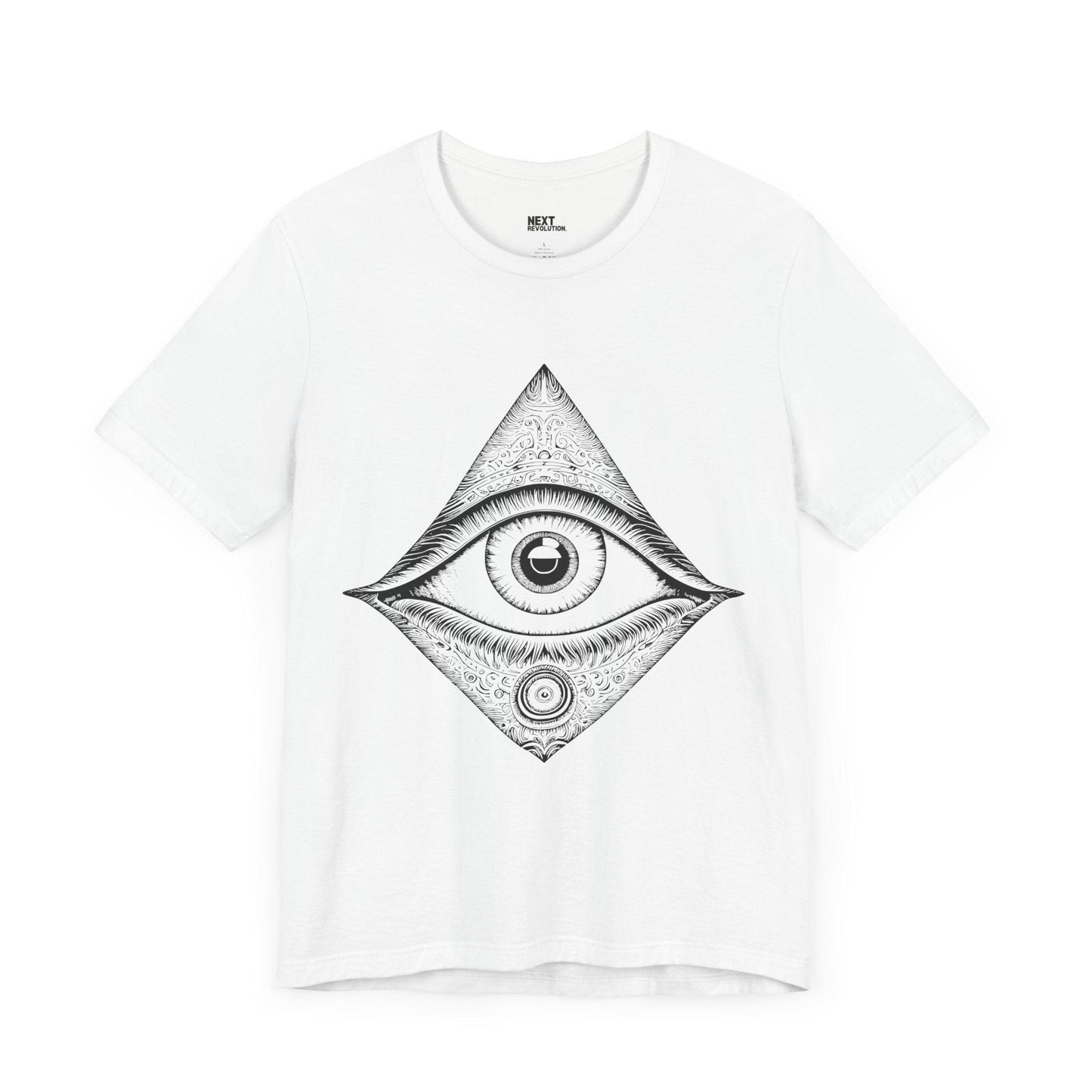 Mystical Eye Unisex Heavy Cotton T-Shirt White Front