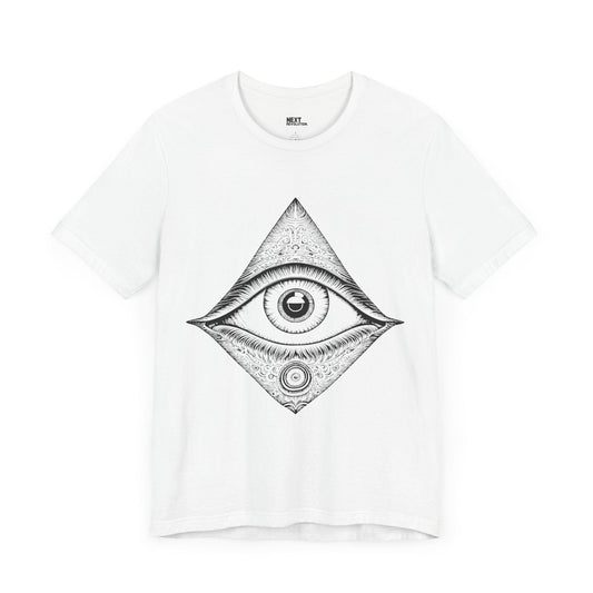 Mystical Eye Unisex Heavy Cotton T-Shirt White Front