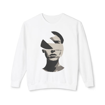 Women's Graphic Sweatshirt Modern Art Design White Front