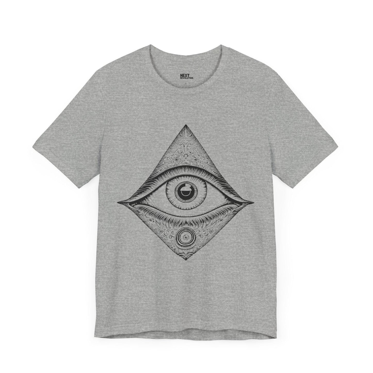 Mystical Eye Unisex Heavy Cotton T-Shirt Gray Front