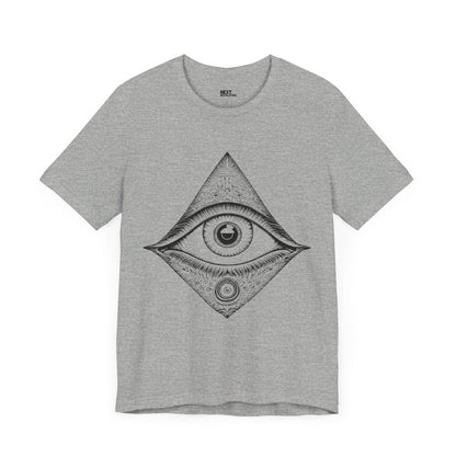 Mystical Eye Unisex Heavy Cotton T-Shirt Gray Front