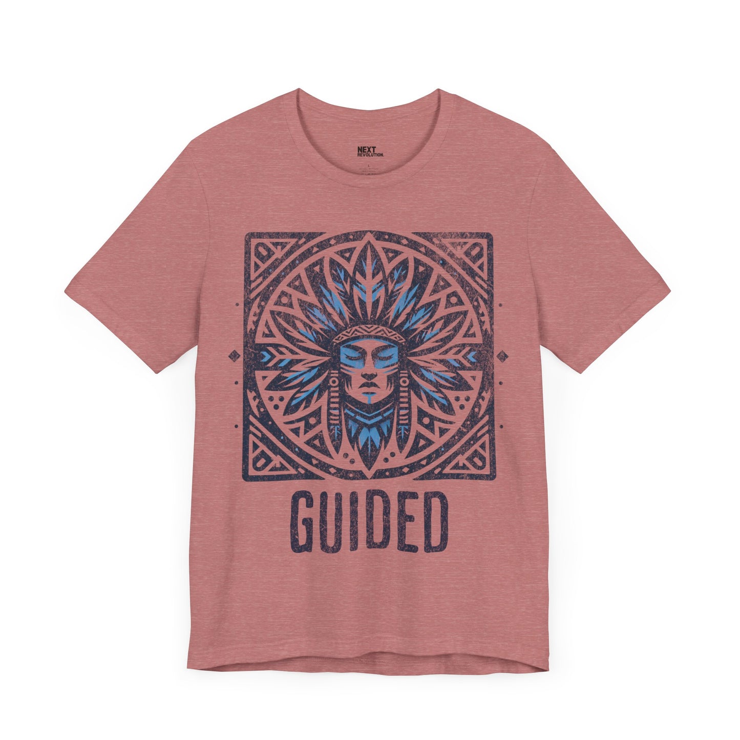 Men's Graphic T-Shirt Tribal Design Mauve Front