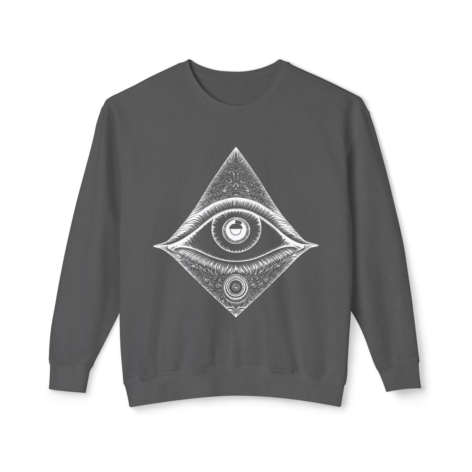 Mystical Eye Unisex Lightweight Sweatshirt Dark Gray Front