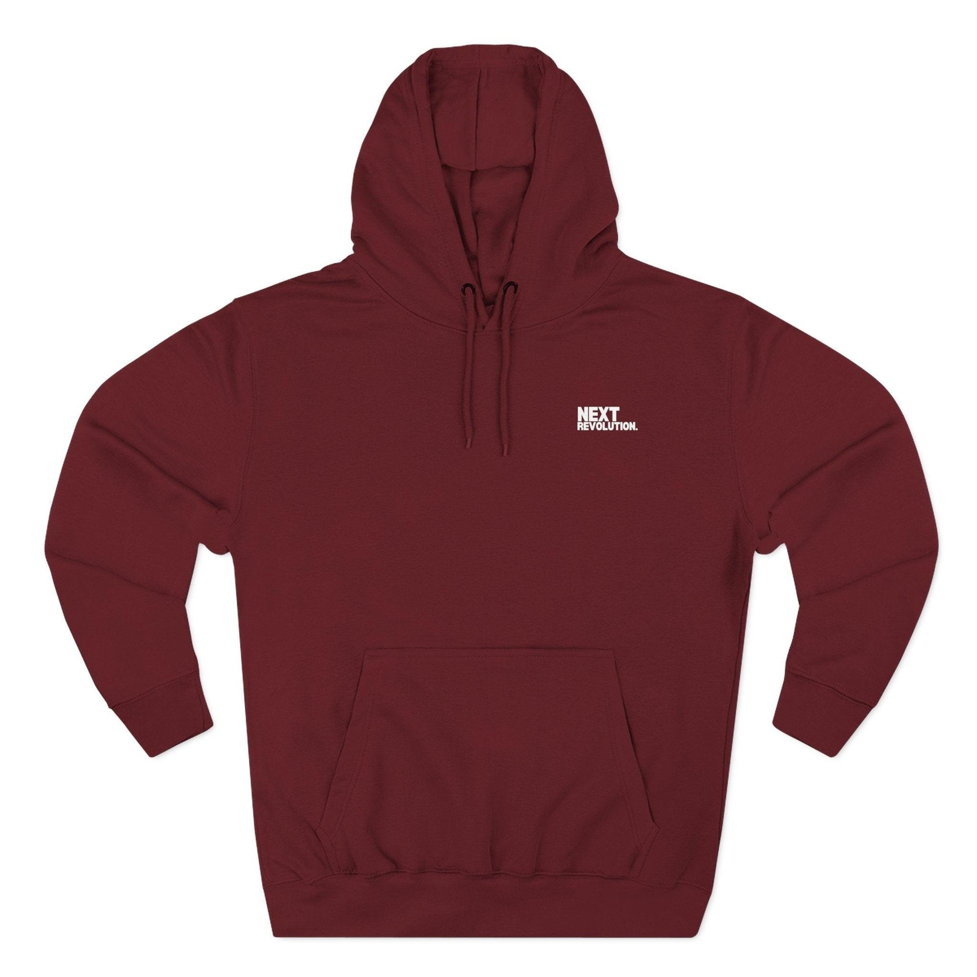 Third Eye Graphic Men's Cotton Hoodie Burgundy Front