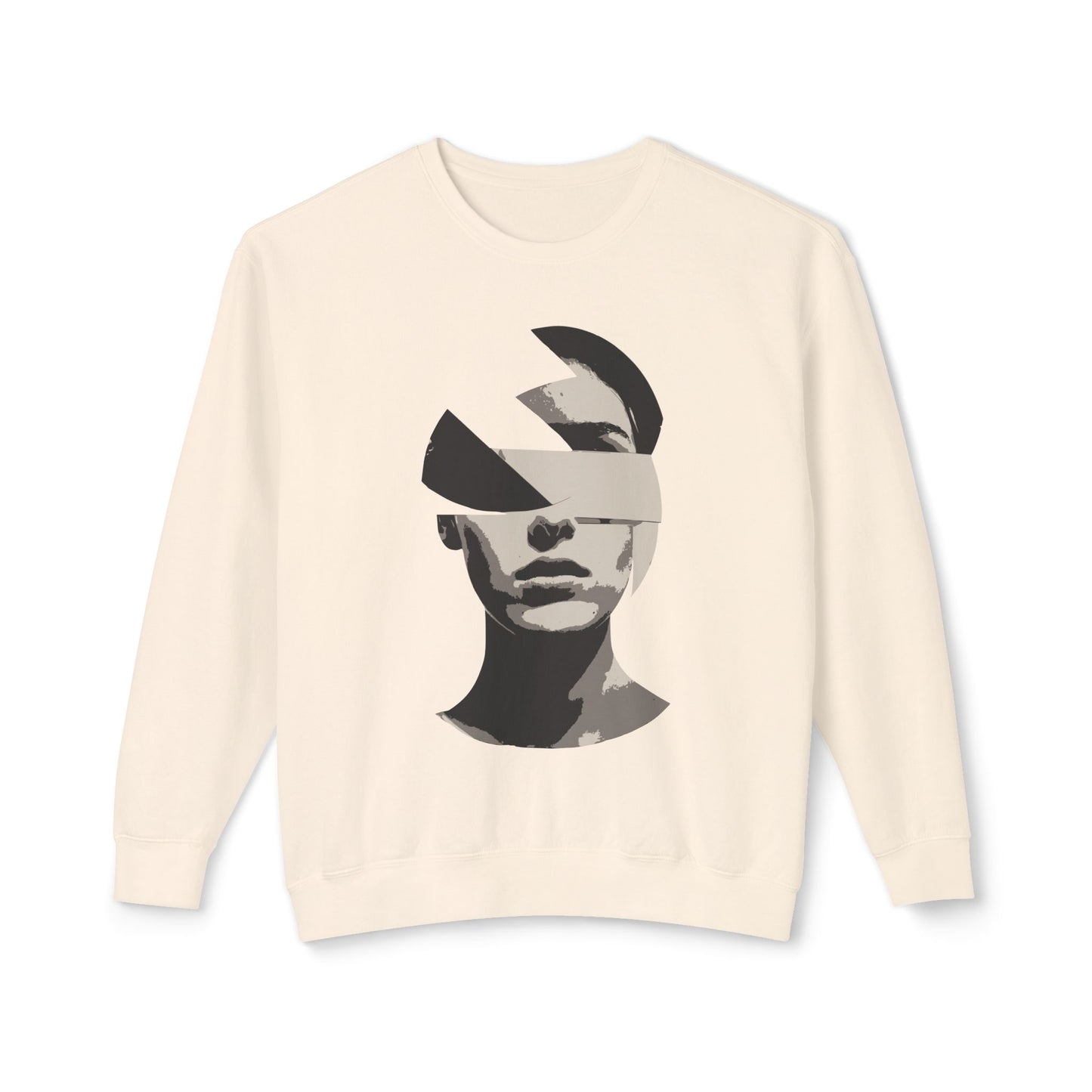 Women's Graphic Sweatshirt Modern Art Design Natural Front