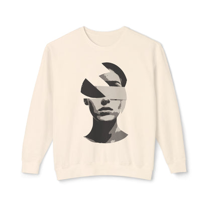 Women's Graphic Sweatshirt Modern Art Design Natural Front