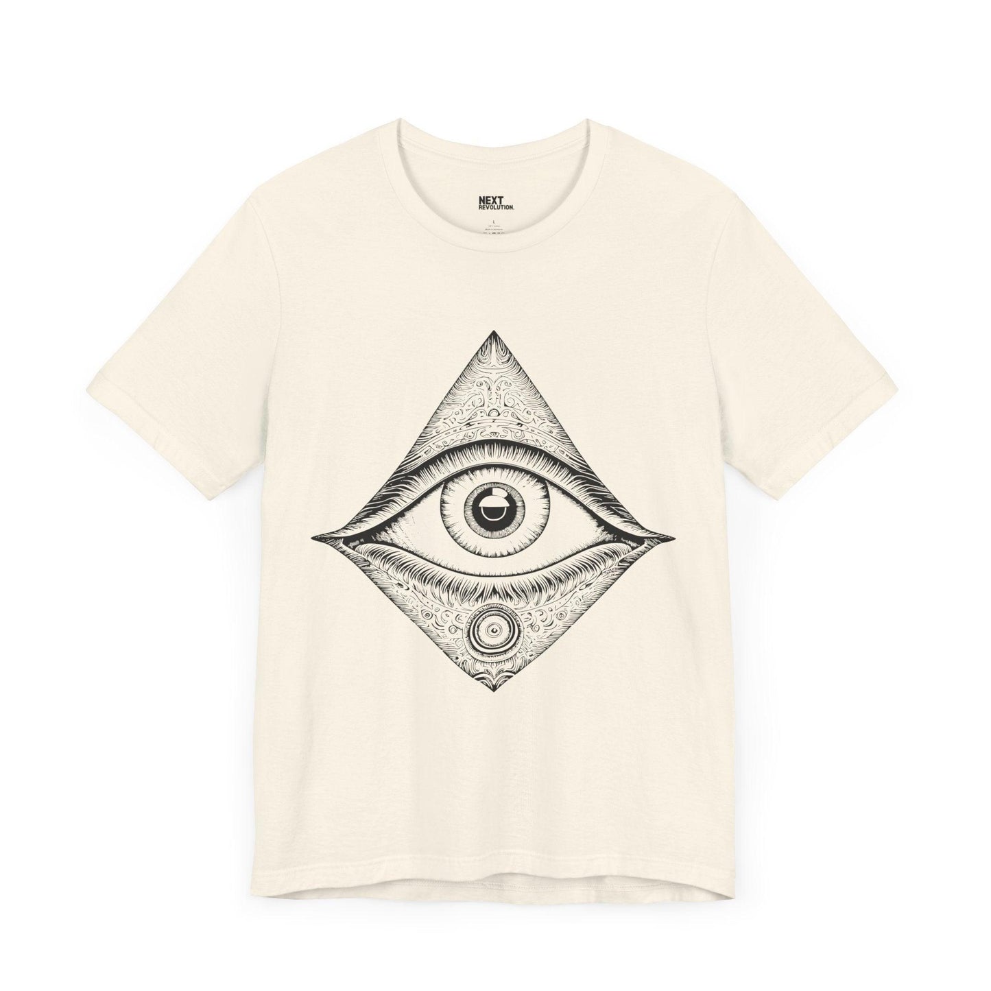 Mystical Eye Unisex Heavy Cotton T-Shirt Natural Front