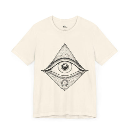 Mystical Eye Unisex Heavy Cotton T-Shirt Natural Front