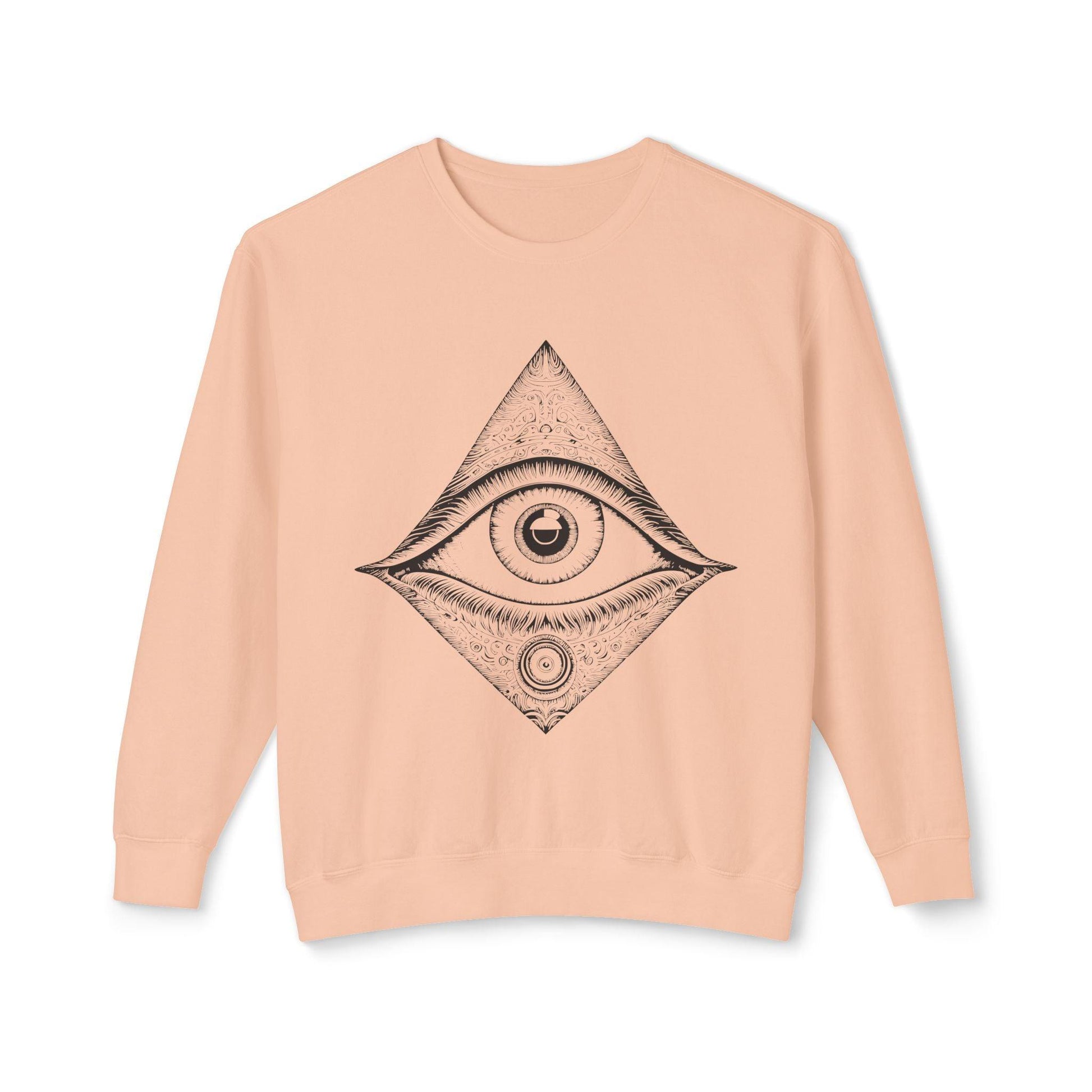 Mystical Eye Unisex Sweatshirt Peach Front