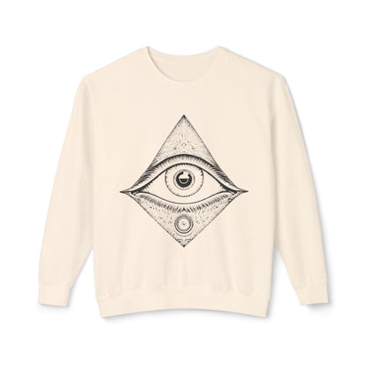 Mystical Eye Unisex Sweatshirt Neon Natural Front