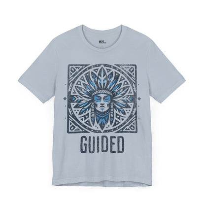 Men's Graphic T-Shirt Tribal Design Light Blue Front