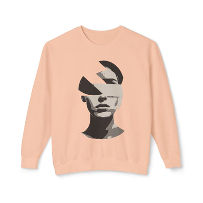 Women's Graphic Sweatshirt Modern Art Design Peachy Front