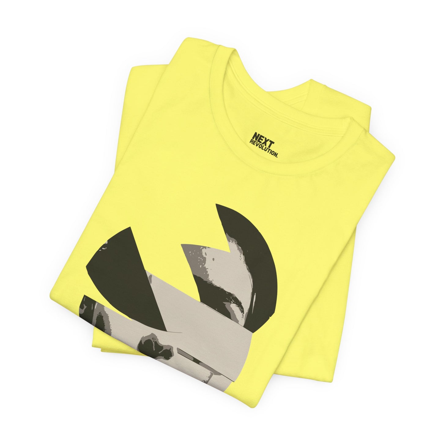 Divine Spirit Artistic Women's Graphic T-Shirt Yellow Folded