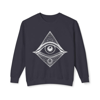 Mystical Eye Unisex Lightweight Sweatshirt Charcoal Front