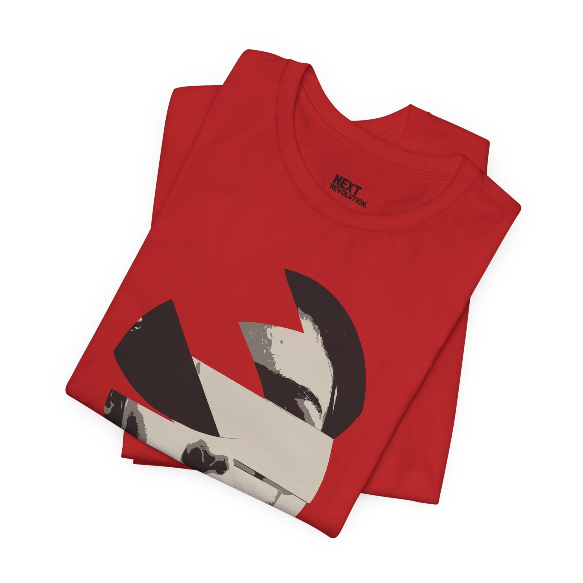 Divine Spirit Artistic Women's Graphic T-Shirt Red Folded