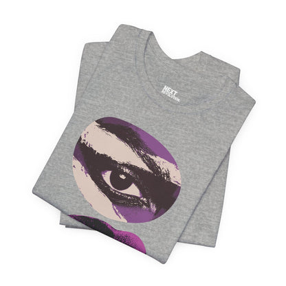 Bold Graphic Cotton Tee Light Gray Folded