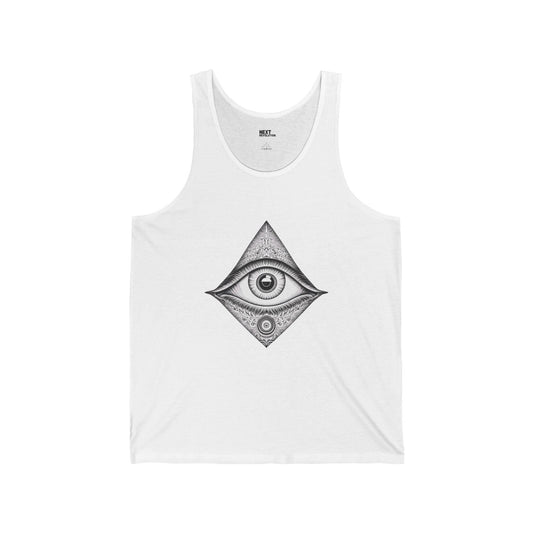 Eye of Providence Unisex Tank White Front