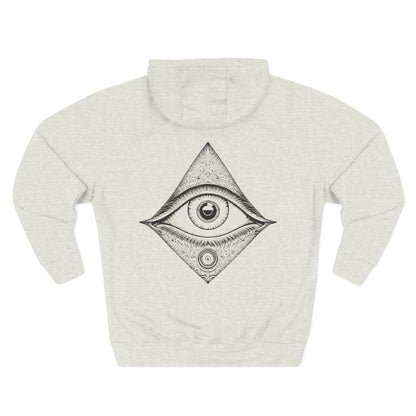 Mystic Eye Women's Graphic Hoodie Oatmeal Back