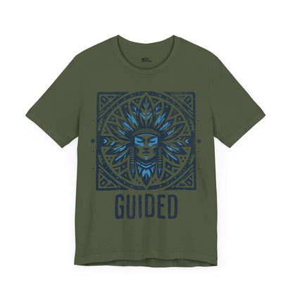 Men's Graphic T-Shirt Tribal Design Military Green Front