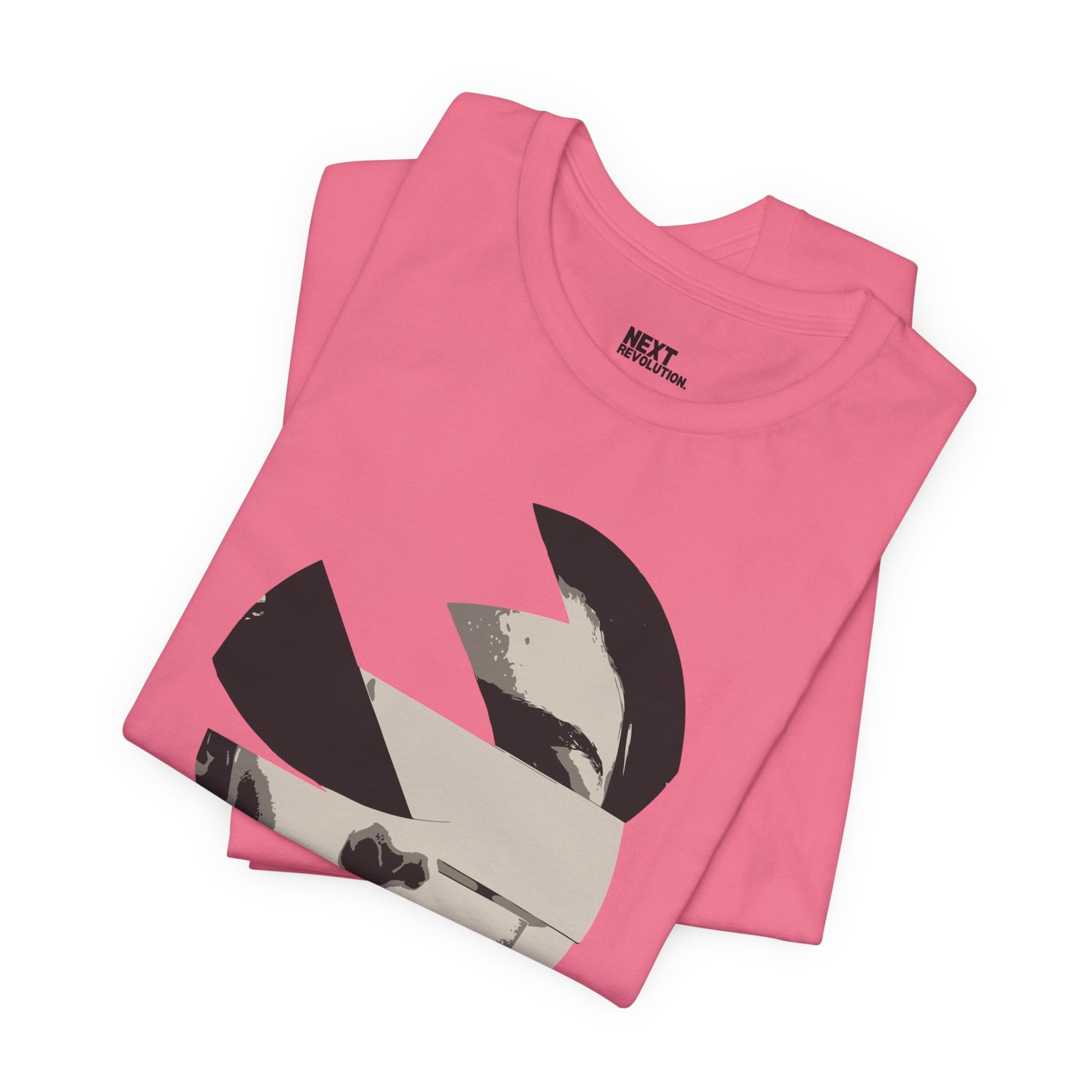 Divine Spirit Artistic Women's Graphic T-Shirt Pink Folded