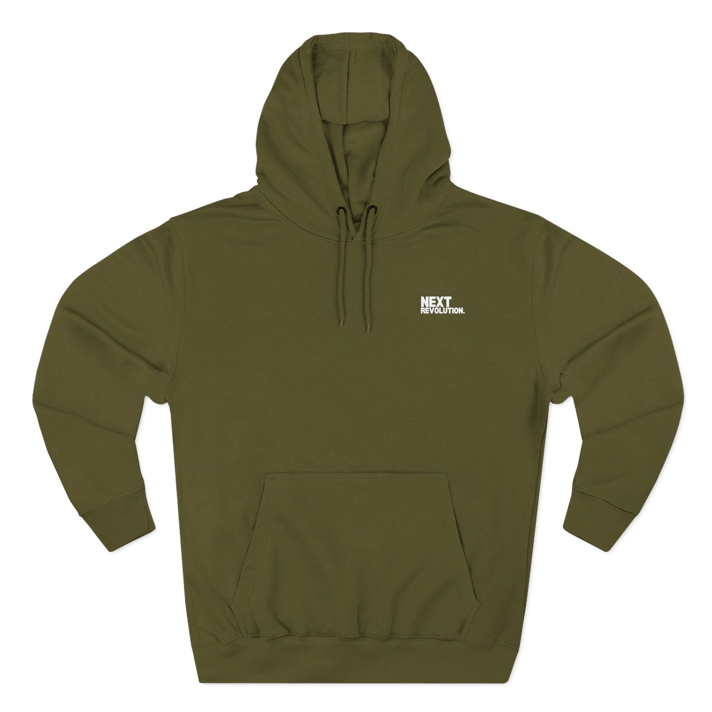 Third Eye Graphic Men's Cotton Hoodie Army Green Front