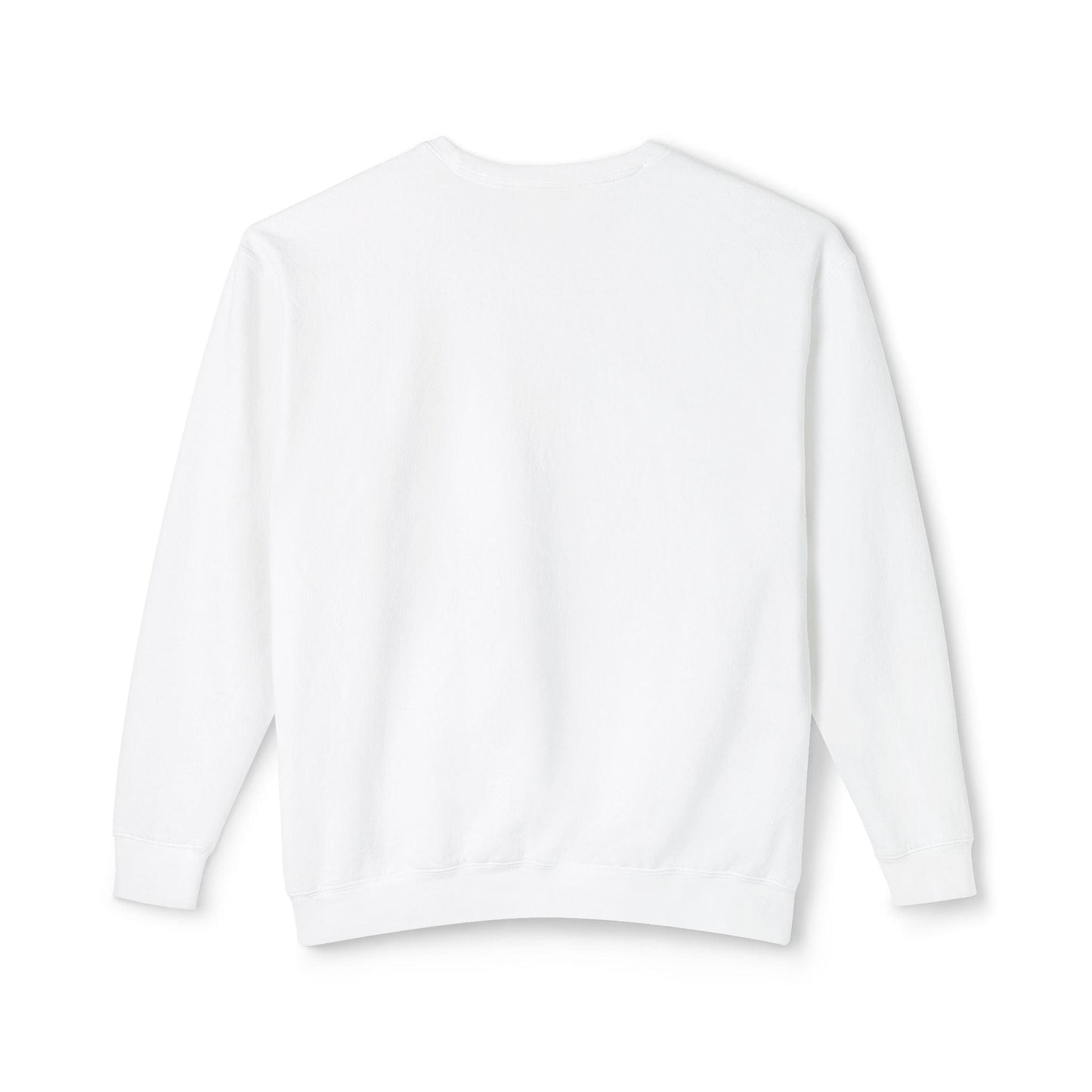 Edgy Unisex Sweatshirt with Bold Graphic Design White Back