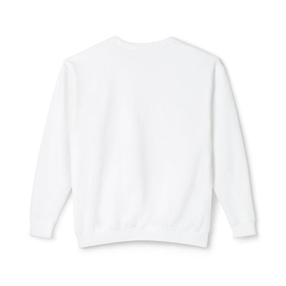 Edgy Unisex Sweatshirt with Bold Graphic Design White Back