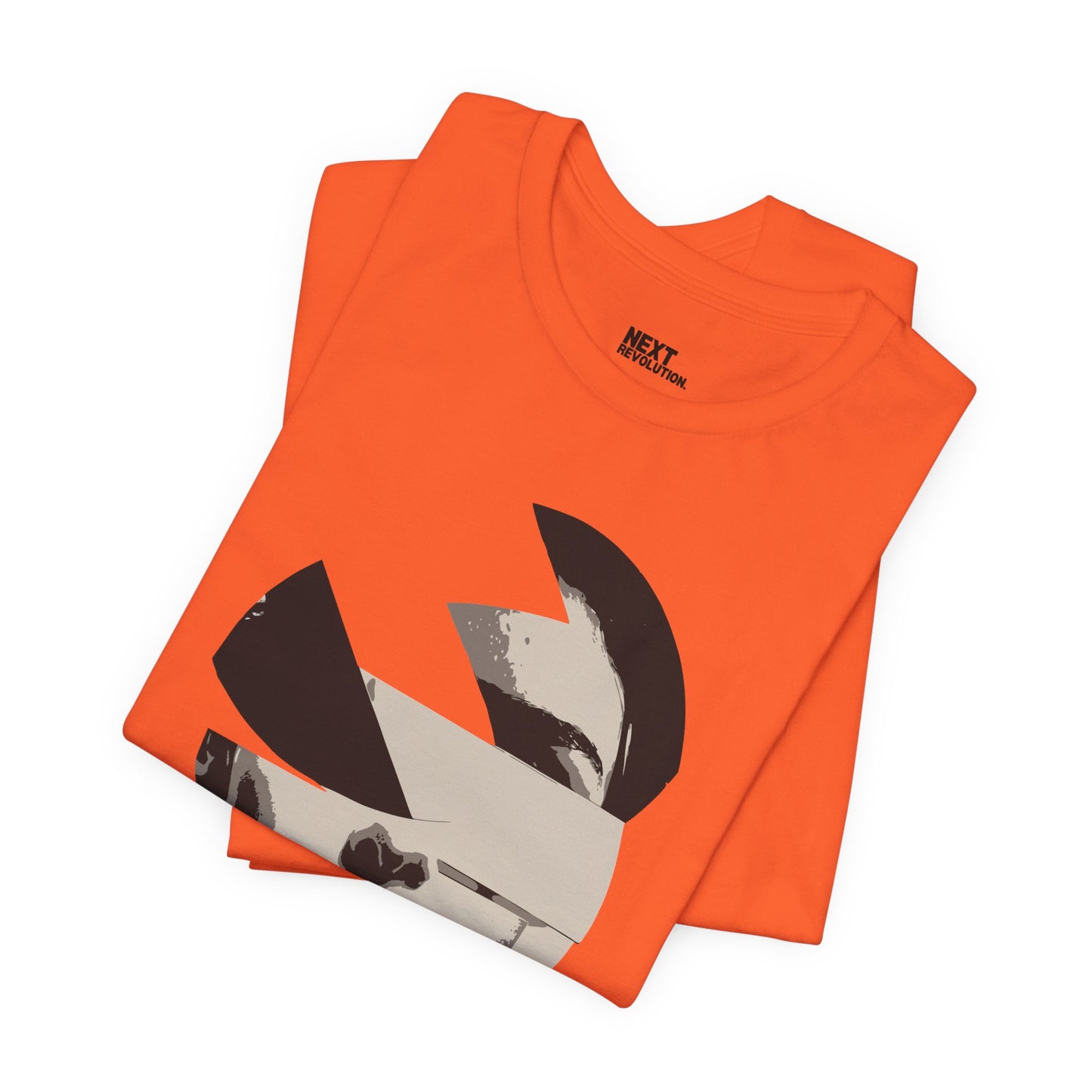 Divine Spirit Artistic Women's Graphic T-Shirt Orange Folded