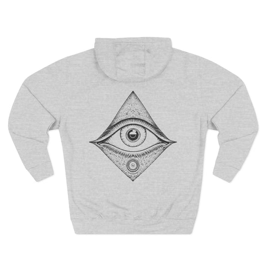 Mystic Eye Women's Graphic Hoodie Ash Gray Back